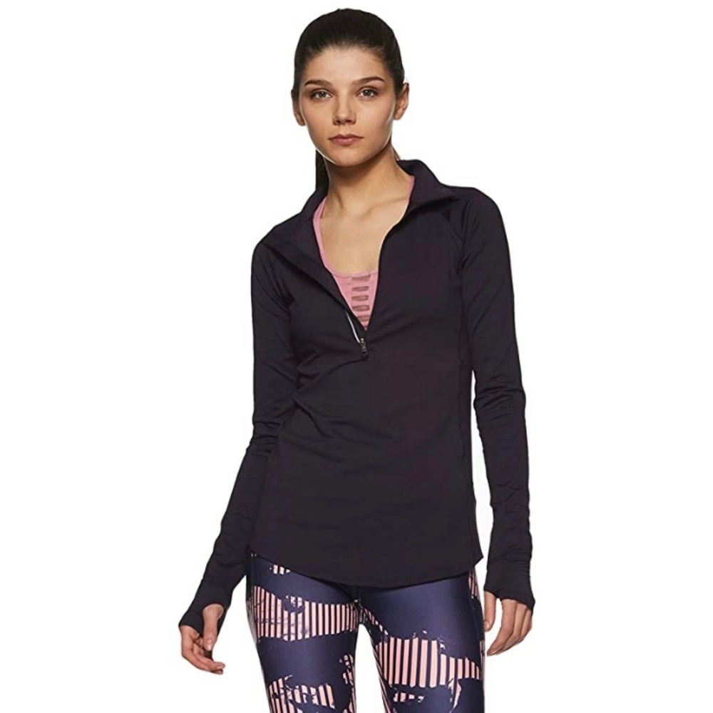 UNDER ARMOUR Threadborne Run True 1/2 Zip Top- Deep Plum, …